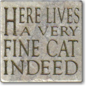 Here lives a very fine cat indeed.
